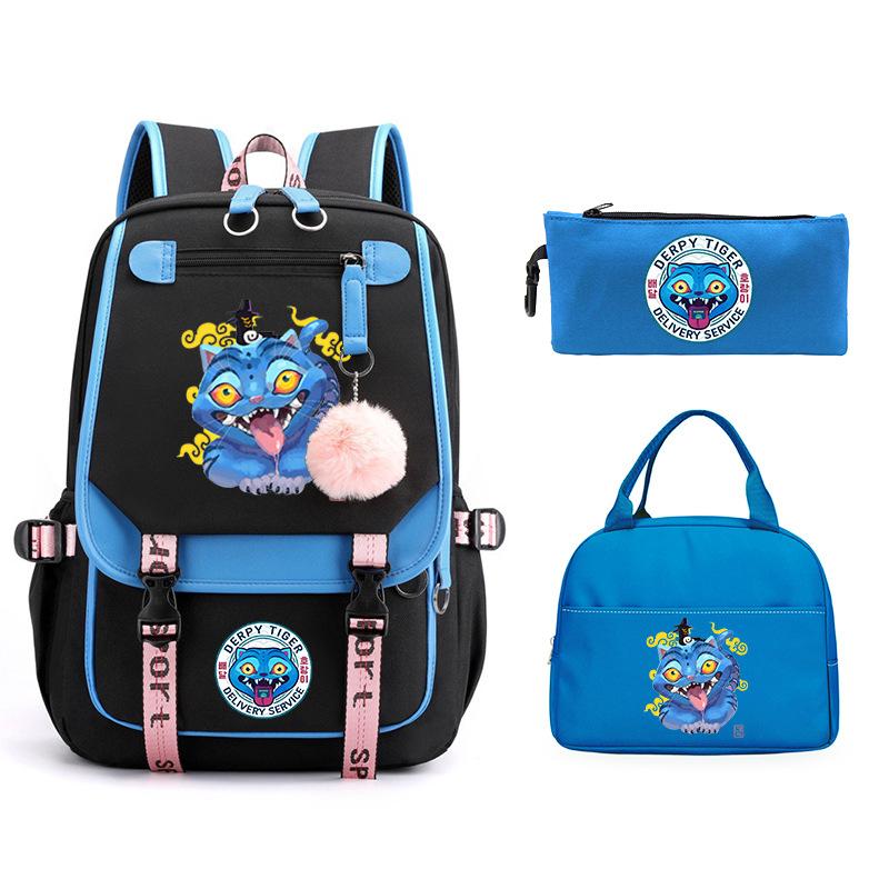 The Witch Hunter Girl Group Has the Same Peripheral Cartoon Korean Version Schoolbag Set, Cross-border Campus Trend, Primary and Secondary School