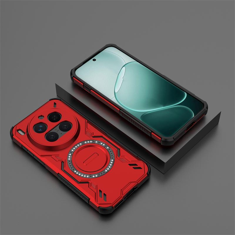 For Vivo X300 Pro Case For Vivo X300 Pro Anti-knock Armor Magnetic Adsorption Wireless Charge Back Cover For Vivo X300 Pro Case