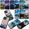 Phone Cover for Samsung Galaxy A55 A54 A25 A36 A17 A26 A35 A33 A34 A14 A37 S8 S9 S20 S21 FE S10 Plus Case Mountain Forest Casing