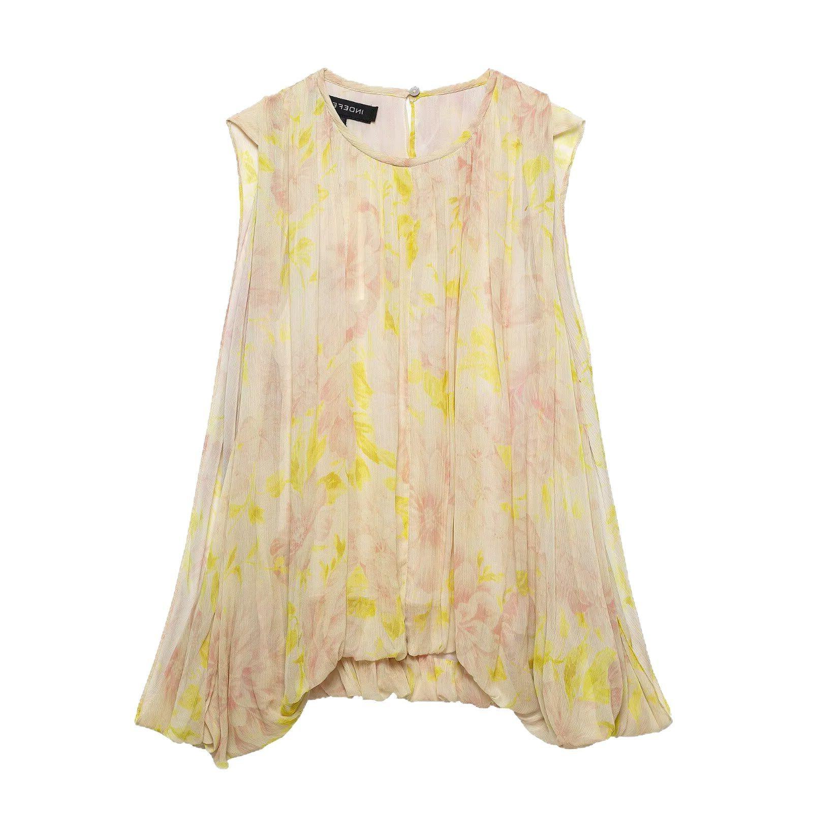 

TAOP&ZA Elegant Women s Spring/Summer Print Shirt Small цветочный