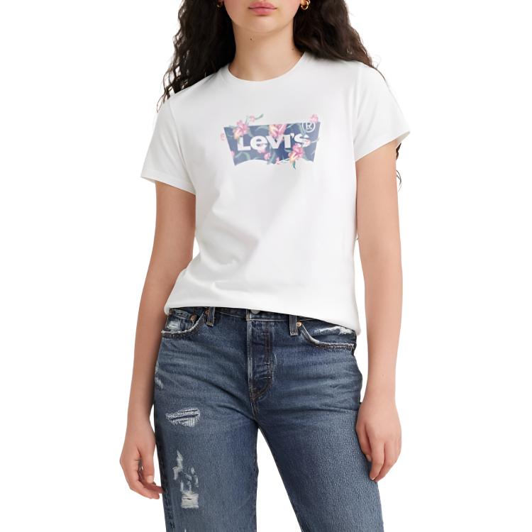 Женская футболка с коротким рукавом и круглым вырезом Levis, универсальный топ 173692521 XXL