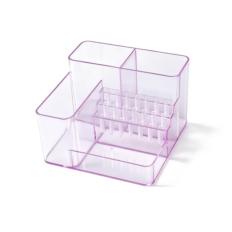 1Pcs Multi Compartment Nail Drill Bit Organizer Case For Nail Salon Desktop Manicure Accessory Plastic Nail Art Tool Storage Box