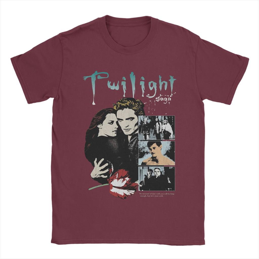 Twilight Saga Movie Men's T Shirts  Funny Tees Short Sleeve Crew Neck T-Shirt Pure Cotton Graphic Clothing