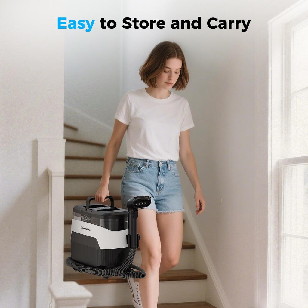 Teendow C6 MAX Household Fabric Cleaner,12kPa Powerful Suction, 3-in-1 Design,110℃ High-temperature Sterilization,4-meter Extra-long Power Cord