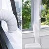 3M/5M Flexibles Stoff Versiegeltes Paneel Fensterabdichtung mit Reißverschlüssen Klebebefestigungen Haushalt Tragbare Klimaanlage