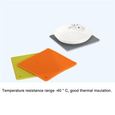 Coaster Pad Square Honeycomb Heat Insulation Non-slip Silicone Mat Anti-scald Water Cup Coasters Kitchen Supplies