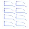 8 Pairs Heart Sunglasses PC Lens Novelty Frameless Heart Shaped Glasses for Women Beach Party Blue