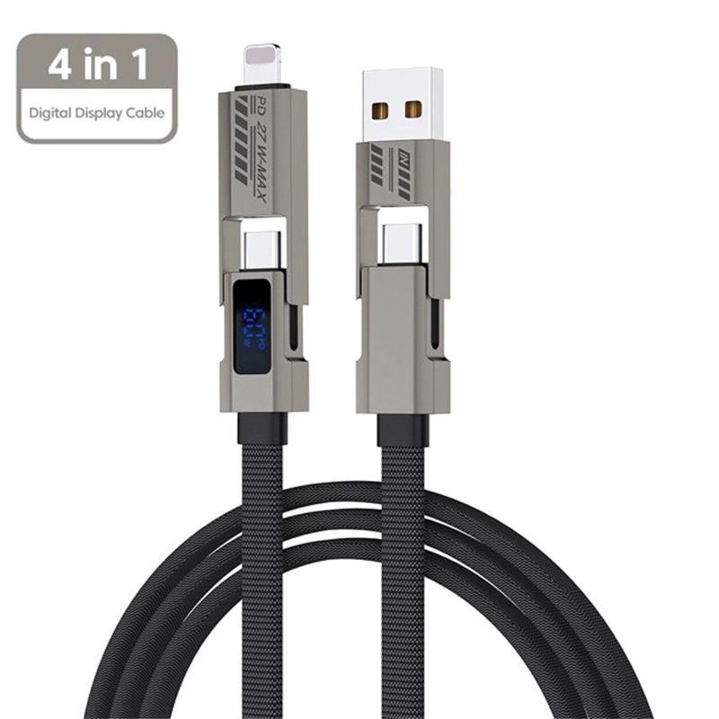 4 In 1 Usb C 100W Pd Type C To Usb C Fast Charging Cable Usb A To Micro Usb For Xiaomi Samsung Mobile Phone Charger Cable