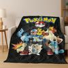 3D Pokemon Pikachu Monster Elf Child Flannel Blanket Soft Warm Blanket for Bedroom Living Room Bed Travel Camping Picnic Gift