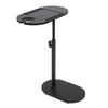 C Shaped Side Table Adjustable Height Versatile 360 Degree Rotation Wooden C Shaped Coffee Table