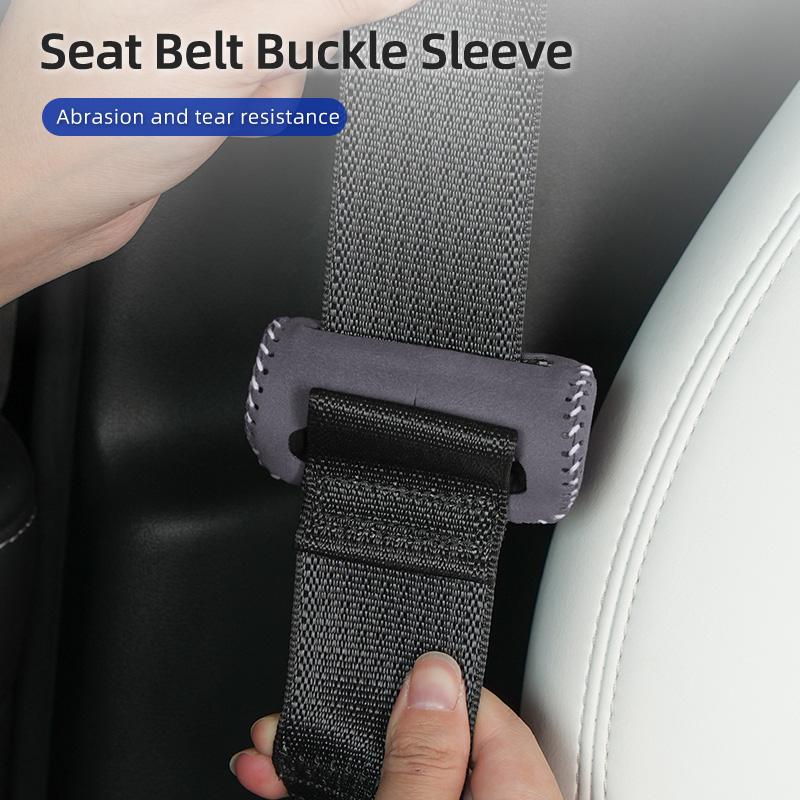 Car Suede Safety Belt Buckle Protector Cover Interior Accessories For VW Scirocco Jetta Beetle Passat Polo Tiguan Sharan Touran H22