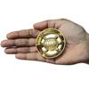 Feng Shui Tortoise for Good Luck | Brass Tortoise with Plate, Small Size, Brass, Gold Colour, 1 Set, Religious