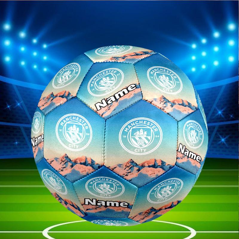 Custom Name Personalized Manchester City FC-A Print Size 5 Soccer Ball Training & Match Football, for Team, Kicking, Gift for Football Enthusiasts