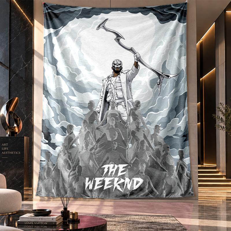Wall Hanging Tapestry,The Weeknd Printed Fabric Backdrop For Dorm Room Party Decoration