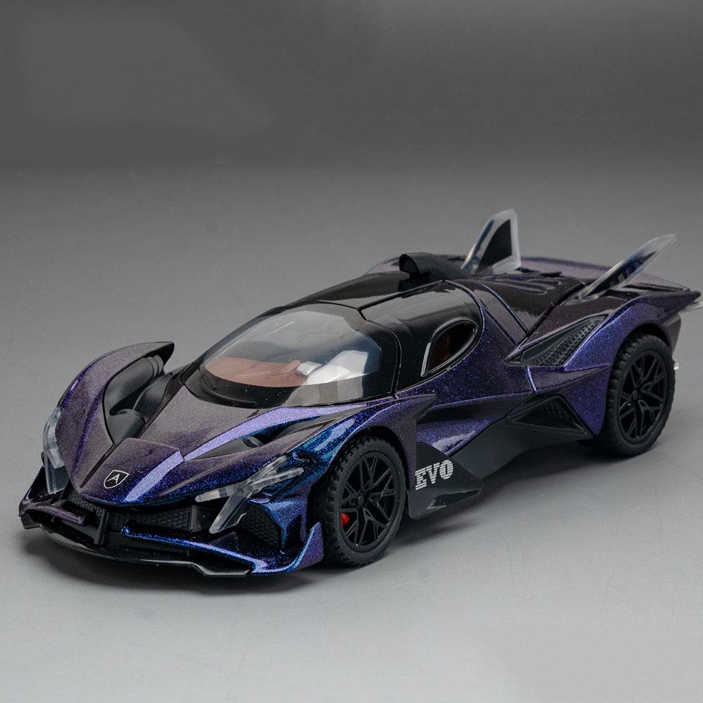 

1:32 Apollo IE EVO Racing Car Model Toy Music Light Pull Back Super Car Doors Opened Metal Diecast Vehicle Models for Kids Gift