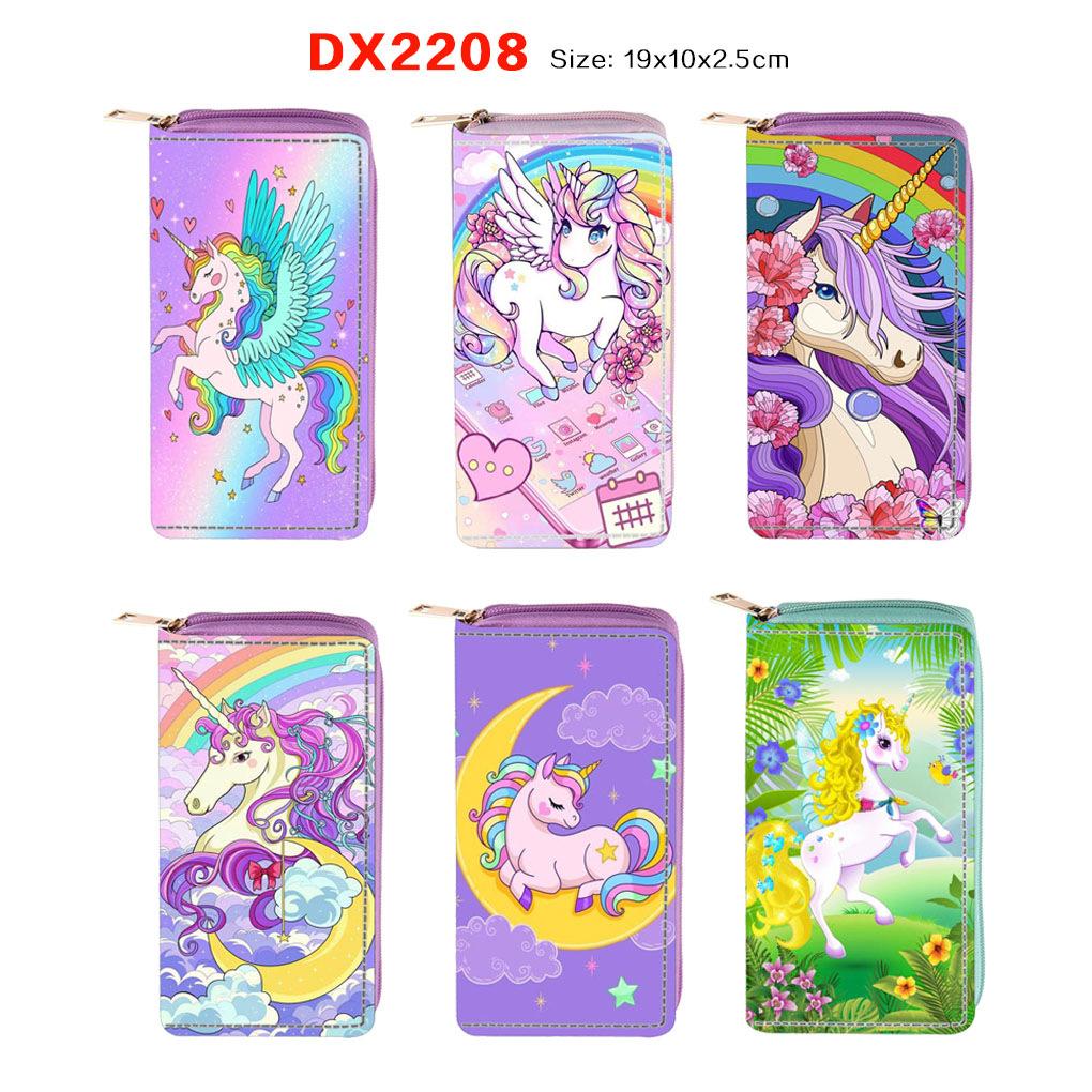 Neue Geldbörse Einhorn lange Reißverschluss-Geldbörse Geldbörse Geldbörse Kartenetui