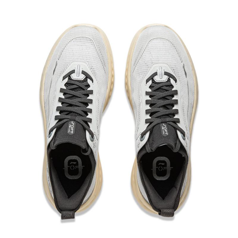 Li Ning SOFT COOL 2 Cushioning Abrasion Resistant Breathable Lightweight Low top Casual Shoes Men's Light Obsidian AGLV009-9