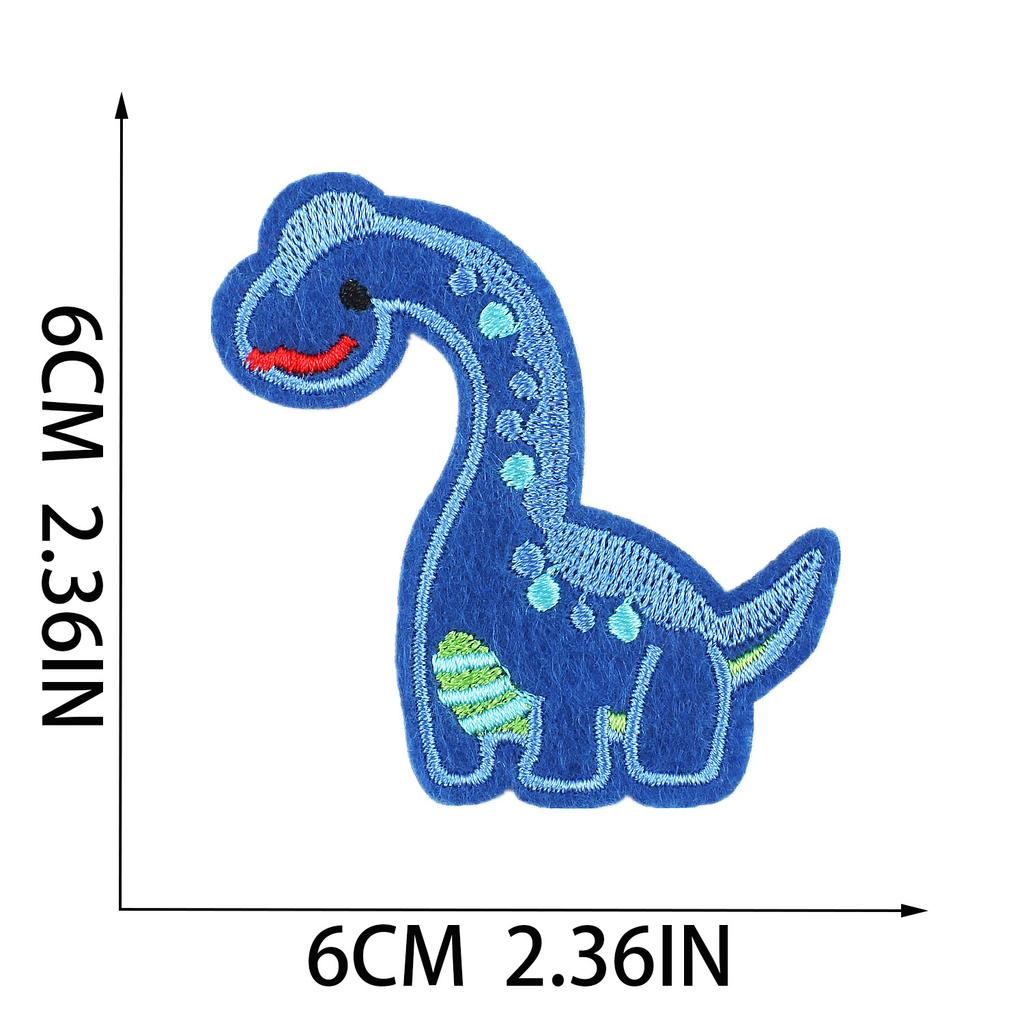 Autocolant din Pânză Brodată cu Dinozauri Mixt, Decorațiune pentru Haine, Autocolant Mic cu Petec de Dinozaur, Potrivire pentru Geantă, Petec cu Animale Mici.