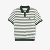 [lacoste] Men's Multi-Stripe Bouclé Mix Short-Sleeve Sweater Polo Shirt PH578E-56G132