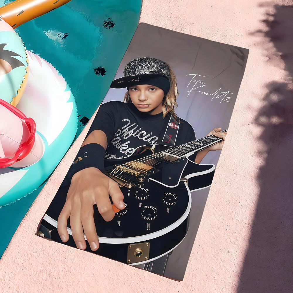German singer T-Tom Kaulitz Towel Drying Bath Towel Applicable To Light Swimming Camping Yoga Beach Out
