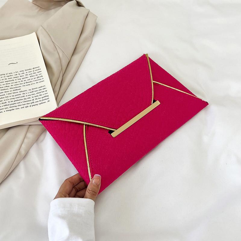 Stylish And Versatile Envelope Clutch Bag For Women In Black Hot Pink And Green