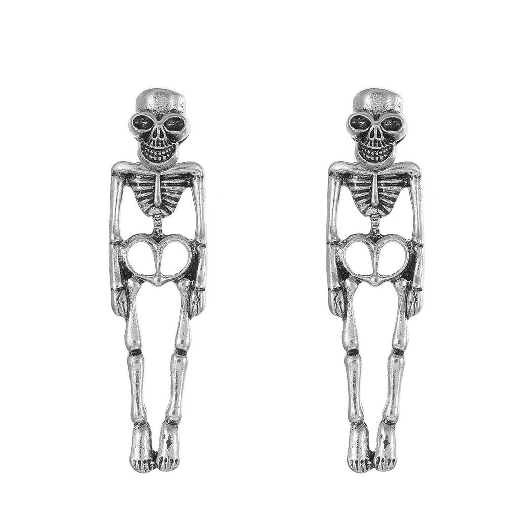 Detachable Skull Skeleton Earrings: Creative Halloween Ghost Design
