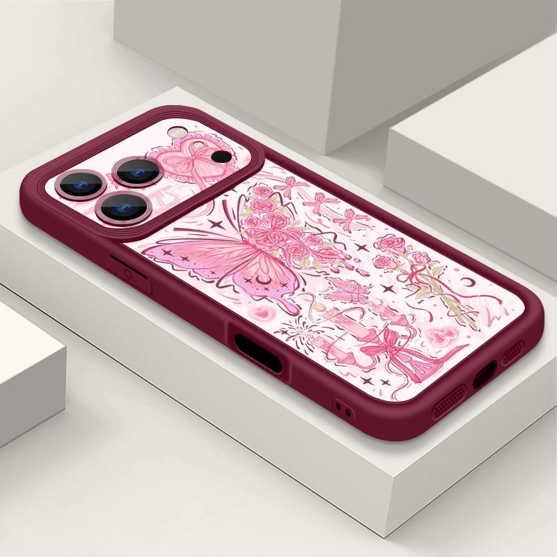 Shockproof Phone Case For iPhone 17 Pro Max Case iPhone 16 15 14 13 Pro Max 11 17e 16e Colorful Butterfly Print Soft Silicone Bumper Cover