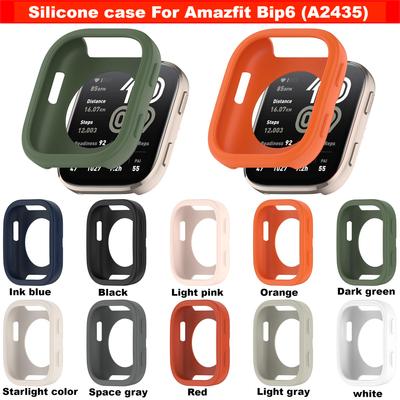 Case For Amazfit Bip6 (A2435) Smart Watch Strap Screen Protector Soft Silicone Rubber Bumper For Amazfit Bip 6 Cover Accessories