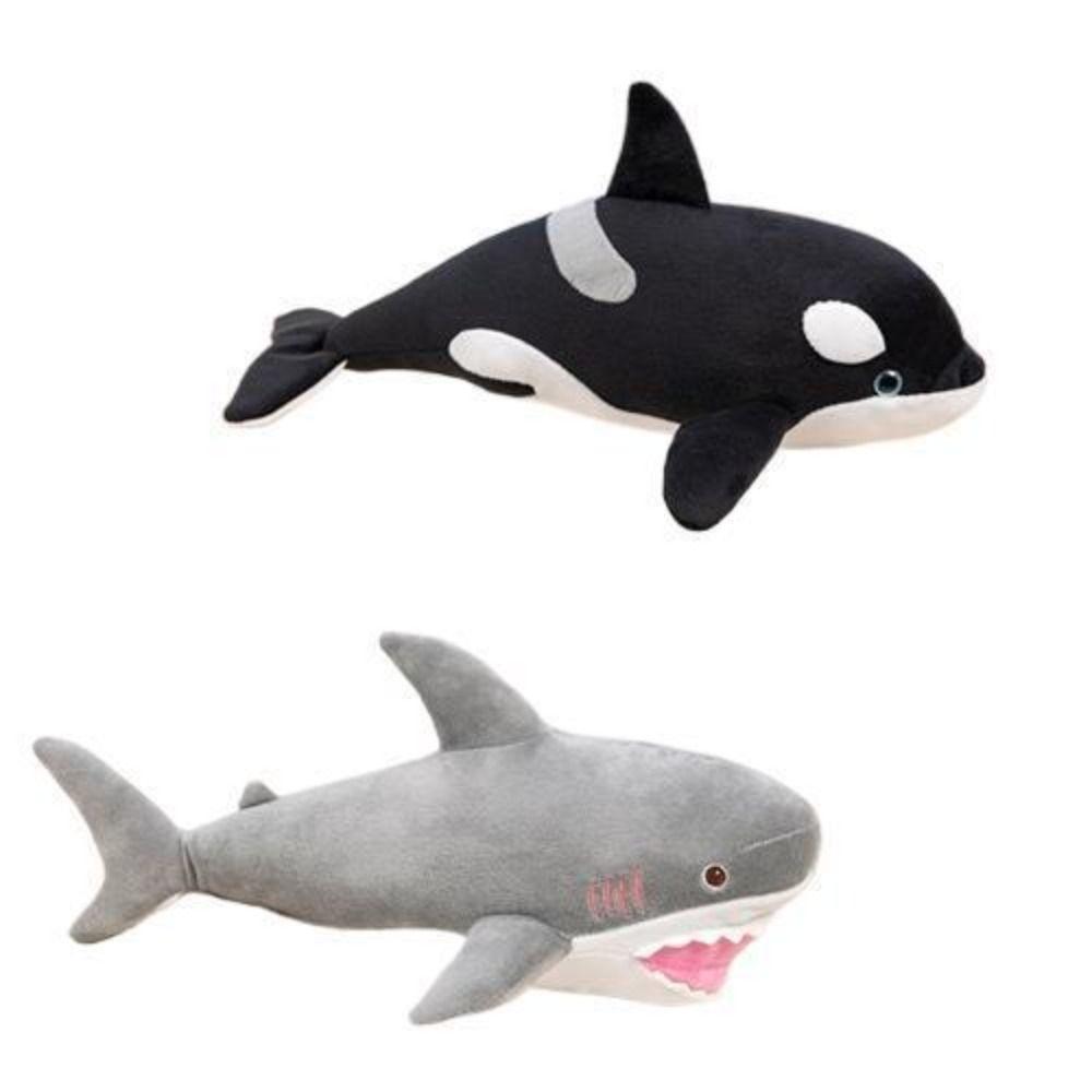 PP Bomull Hvithai Plysjleker Samling Dyr Plysjpute Leker for barn