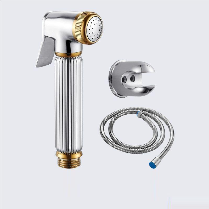 Chrome Bathroom Shower Bidet Sprayer Toilet Hand Spray Gold Brass Bidet Set Toilet Bidet Sprayer Self Cleaning Shower Black