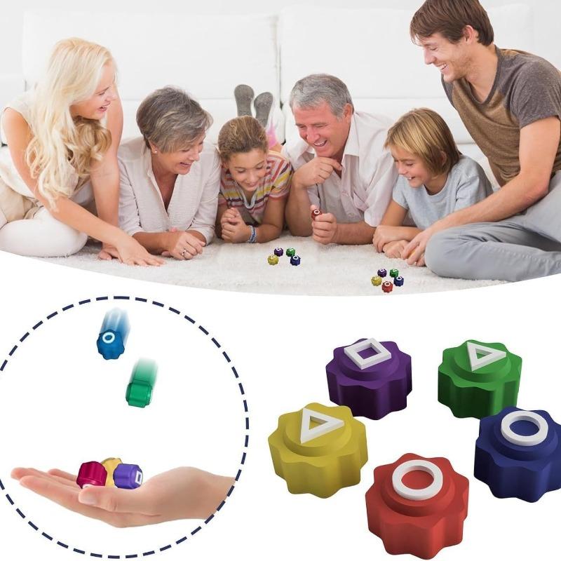Picking Stones Game Dice Party Game Props Square Circle Triangle Printing Pole Party Props Hand Eye Coordination