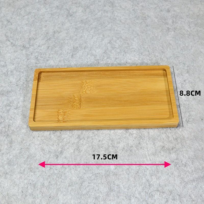 Bamboo Tea Coasters Multi-shaped Bamboo Tray Flower Pot Storage Coasters Kitchen Tableware Decoration Creative Coffee Coasters