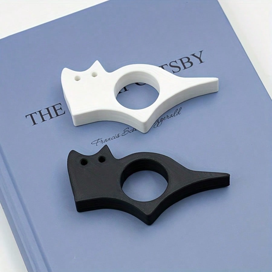 

Ergonomic Plastic Thumb Book Holder - Fashionable Black, One-Handed Reading Aid And Page Stand, Comfortable Grip, Suitable United States