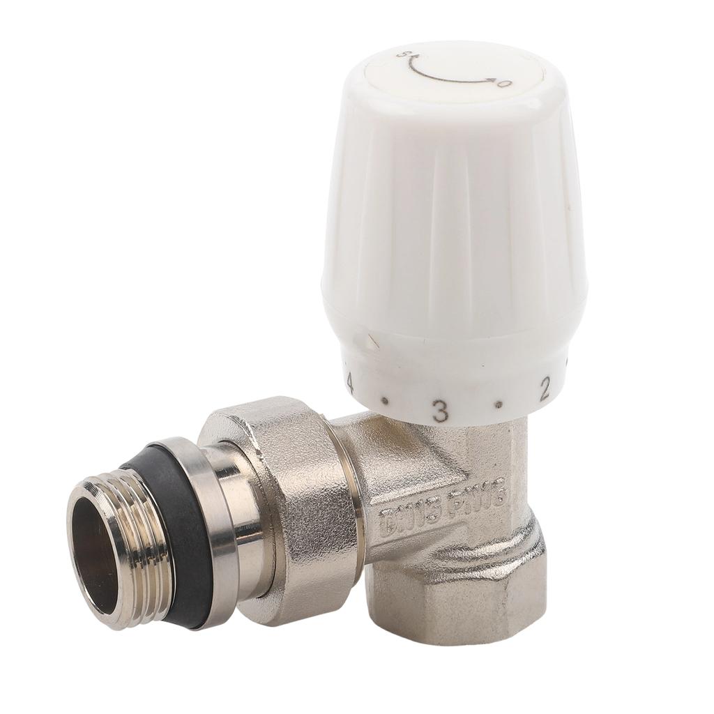 Manual Angle Temperature Control Valve 1/2 Inch Brass Radiator Regulating Valve For Home Heating System Precise Flow Adjustment