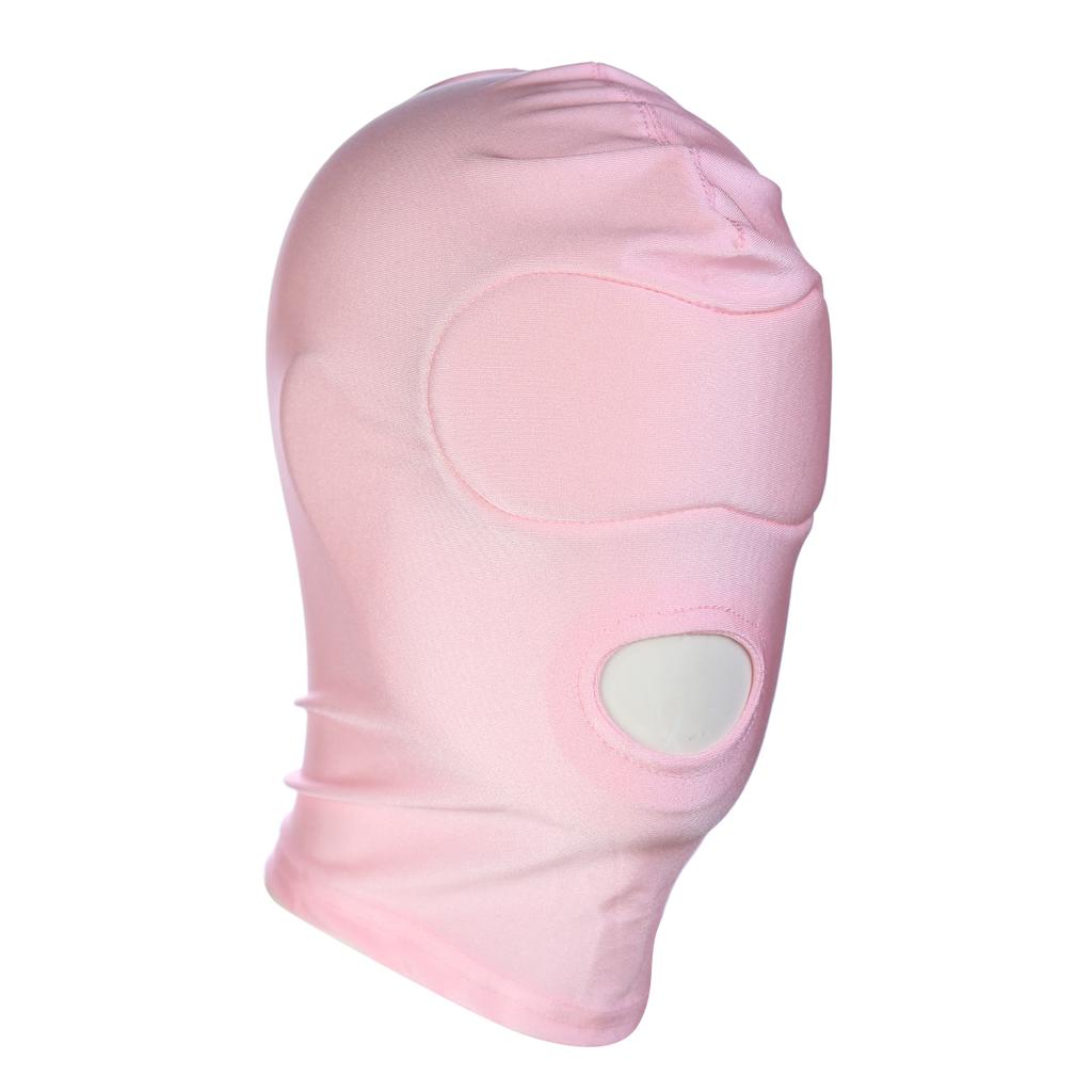 Pink Fetish Harness Head Hood Slave Game Open Eyes Mouth Face Mask Erotic Sex Toys Role Play for Couples Master Gay Adult