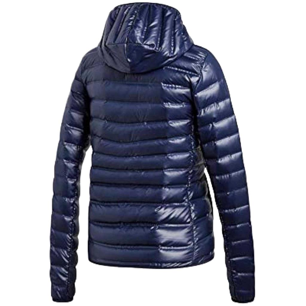 Adidas Varilite Letter Comfortable Warm Hooded Zip Long Sleeve Down Jacket Women Jacket Blue CY8744