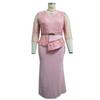 XL To 5XL Women's Autumn Lace Patchwork Long Dress
