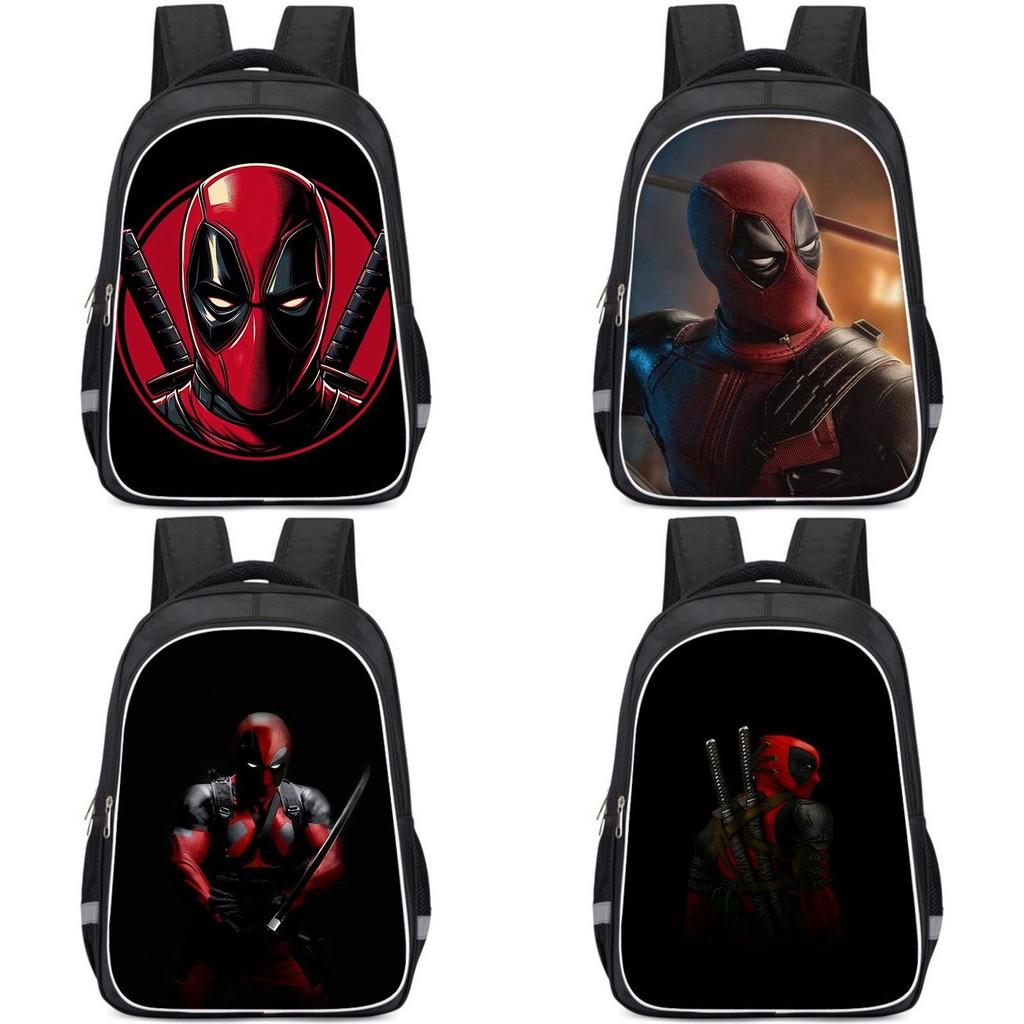 Spacious Deadpool Oxford Cloth Backpack For Kids School Lightweight And Durable