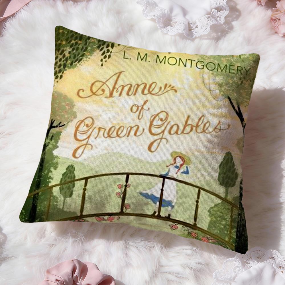 Classic Books Anne of Green Gables  Cover Premium Comfort Reversible Pillow Cove -Two in One Design for Any Room & Car Interior