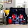 Drum Kit Drum Stand Set Music Instruments Soft Flannel Blanket for Beds Bedroom Sofa Picnic,Throw Blanket Outdoor Leisure Gift