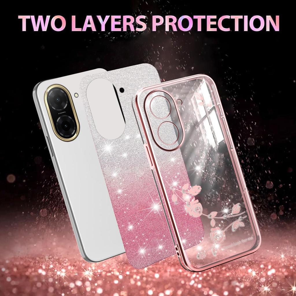 KADEM For Xiaomi Redmi A5 4G (171.7mm)/Poco C71 4G Case Flower TPU Flexible Gradient Phone Cover