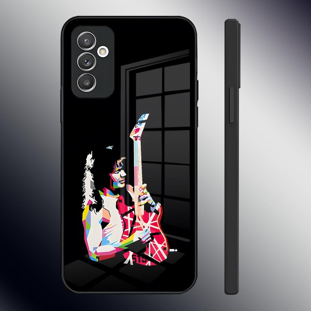 Eddie Van Halen Graphic Guitar Phone Case For Samsung S24 Ultra S23 S22 S20 Fe S21 Plus A54 A34 A24 A53 A13 A16 Glass Cover