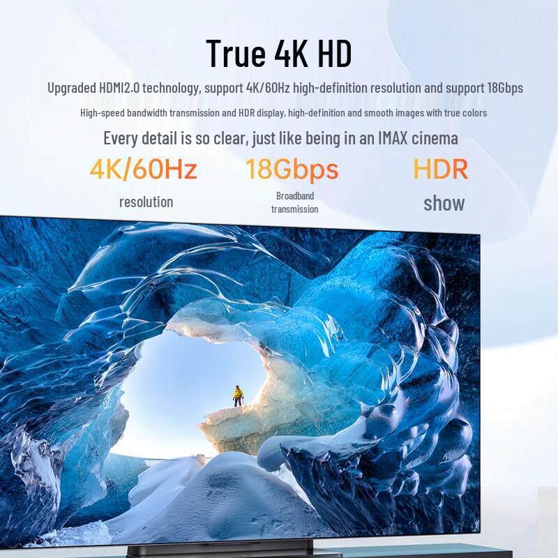 Shan Ze HDMI 90° Elbow Cable for 4K HD TV, PC, and Set-Top Box Connections