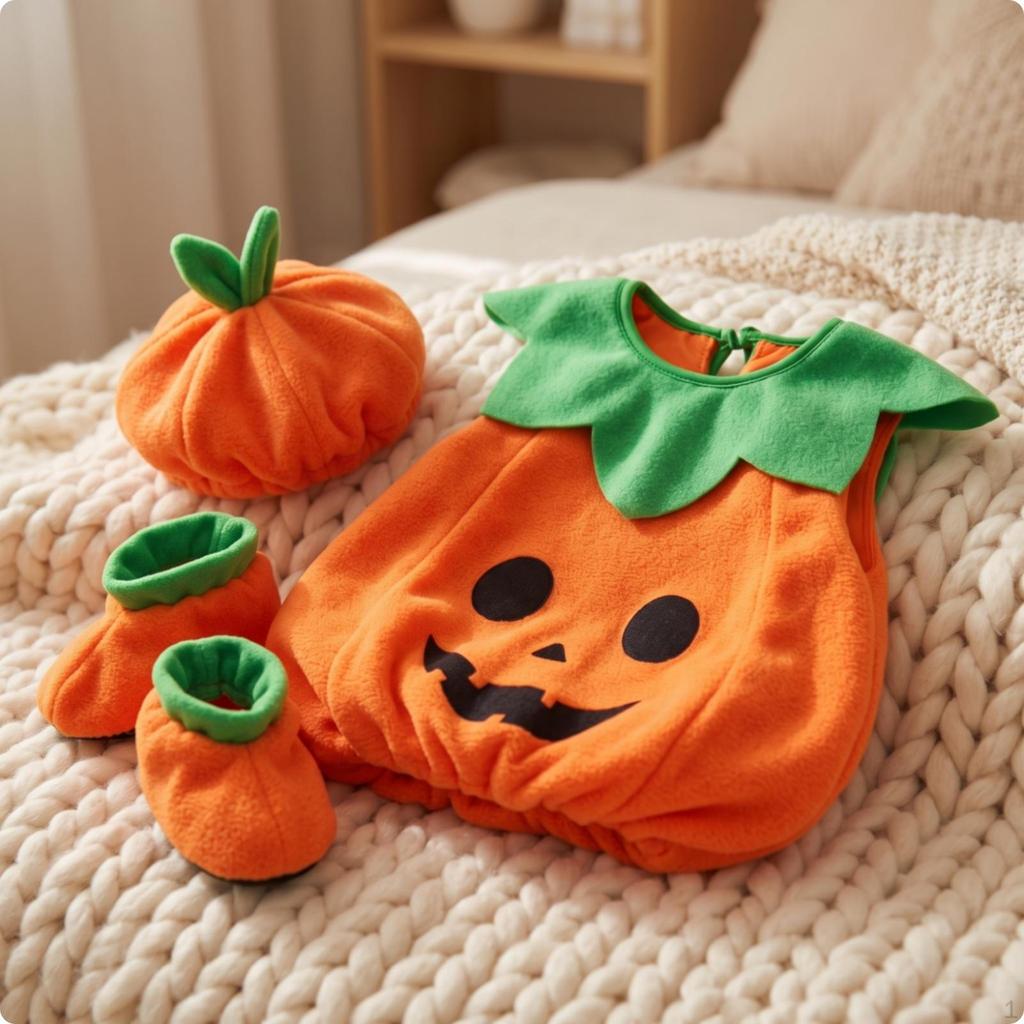 Pumpkin Costume Comfortable Apparel Long-Lasting for Dress-up, Parties, Children