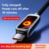 100W Data Cable Quick Charging Cable Automatic Power Off Fast Charge USB A C To C For Phone Highspeed Data Transfer Cable