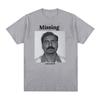 Vintage Funny Meme Tee Missing You Print 100 Percent Cotton Oversized Streetwear Unisex Retro Casual Short Sleeve Daily Wear