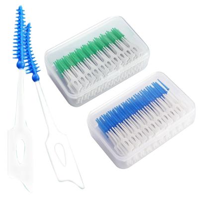 Hygiena hlavy s dvojitou nití Dentální silikonový mezizubní kartáček Párátko Super měkký kartáček na čištění zubů Péče o zuby Zubní nit