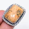Natural Picture Jasper Gemstone 925 Sterling Silver Jewelry Ring Size 7.5 ZS-1096