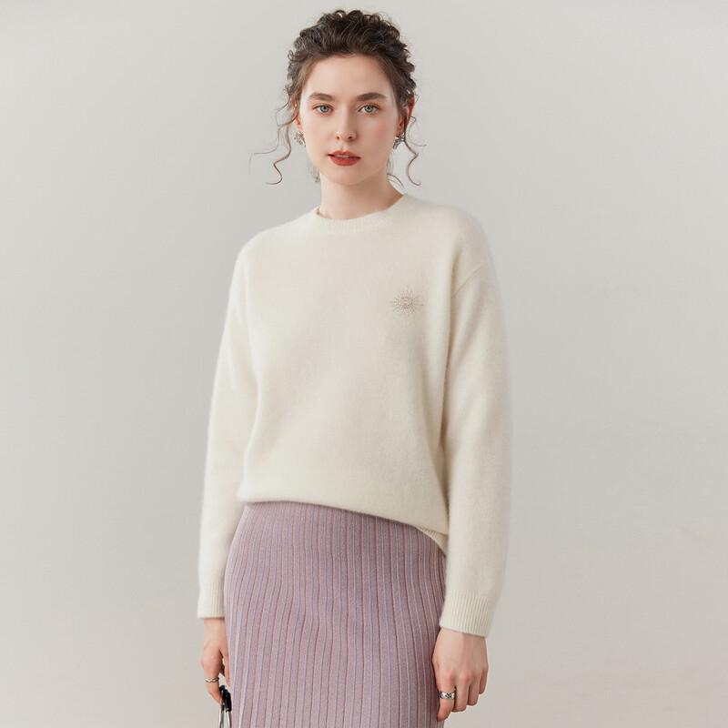Fanzhen Women's Thickened Cashmere Blend Knit Sweater
