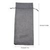 12pcs Grey Linen Fabric Wine Bag Drawstring Closure Burlap Wine Bag  Wedding Favors